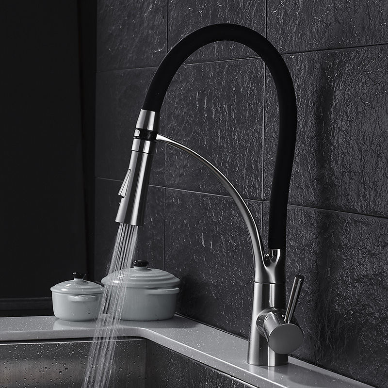 Commercial Kitchen Mixer Tap - صنبور مطبخ قابل للسحب من النحاس