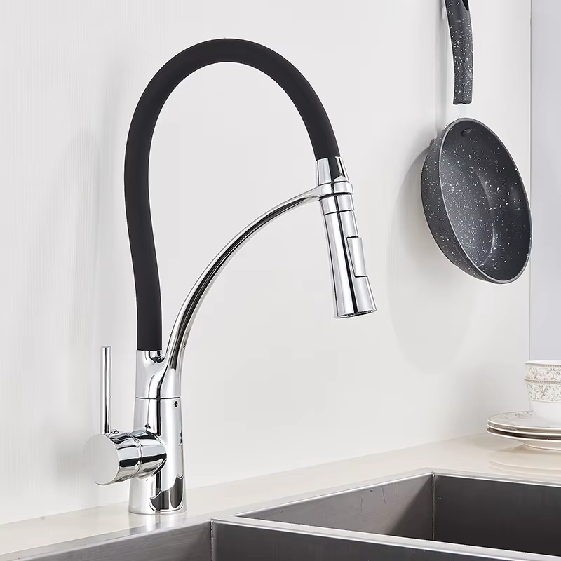 Commercial Kitchen Mixer Tap - صنبور حوض المطبخ قابل للسحب والدوران