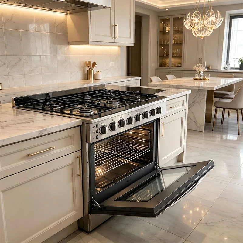موقد غاز تجاري بـ 6 شعلات مع ف - مراجعة Commercial Kitchen Oven وسعره
