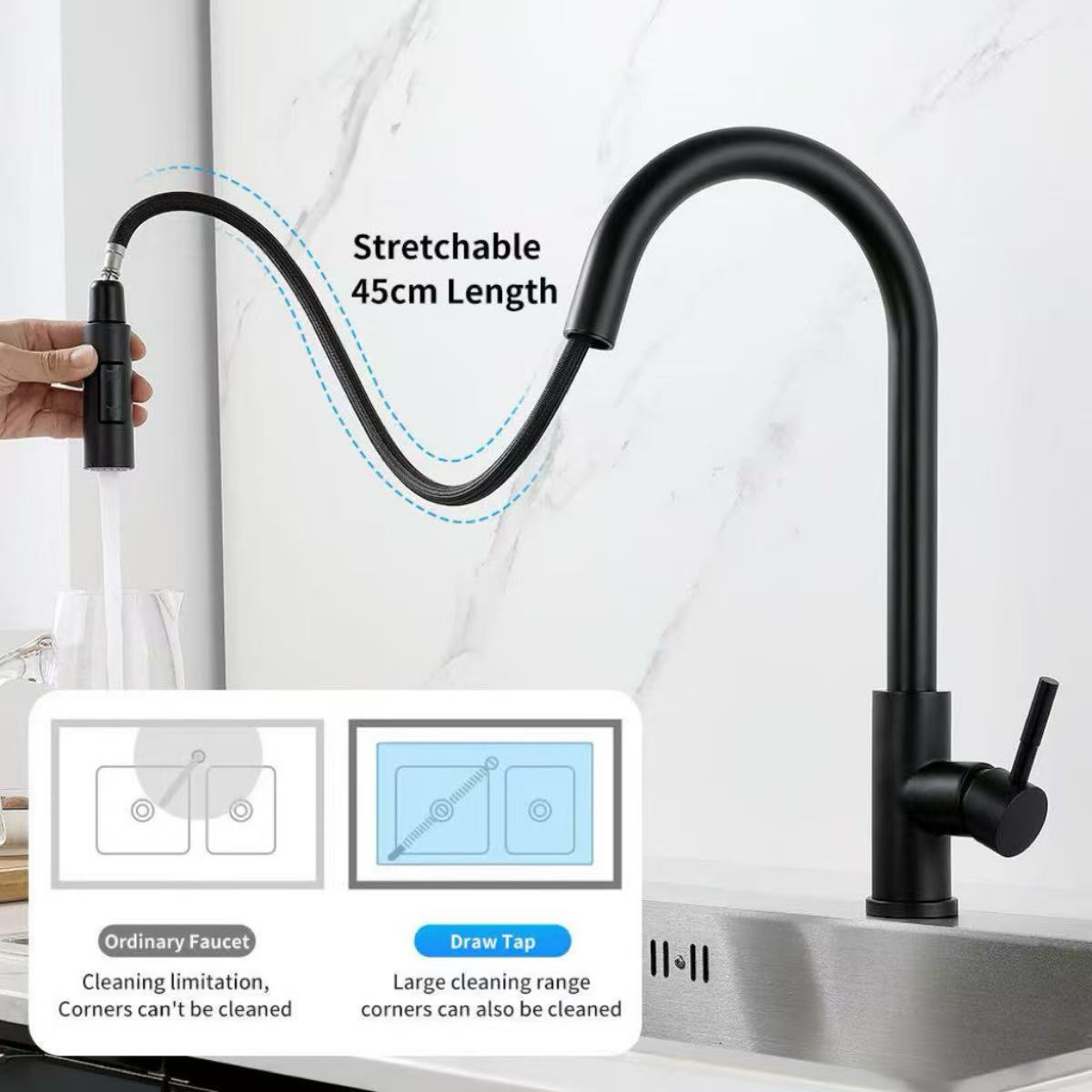 صنبور مطبخ بفتحة واحدة مع رأس  - مراجعة Commercial Kitchen Mixer Tap وسعره
