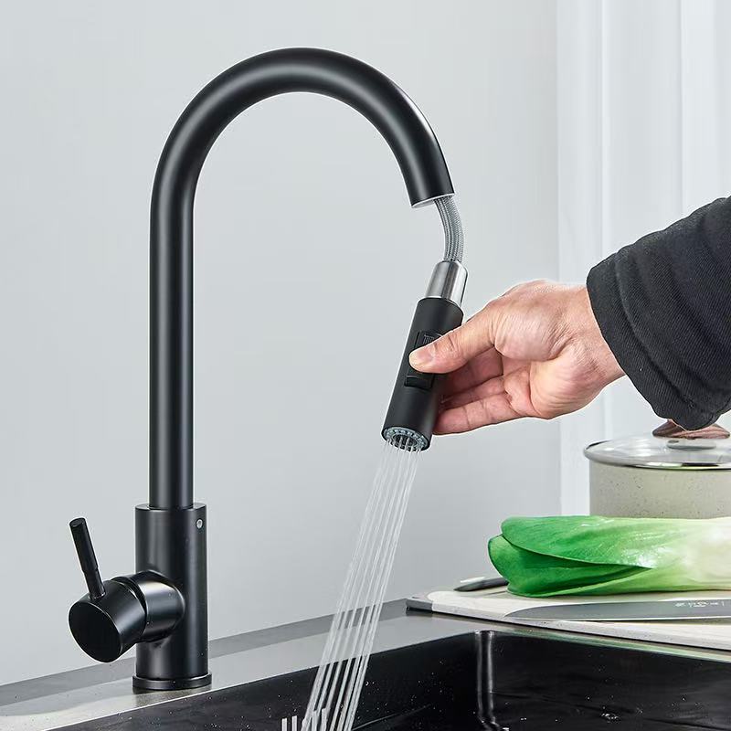 صنبور مطبخ أسود وفضي، متعدد ال - مراجعة Commercial Kitchen Mixer Tap وسعره