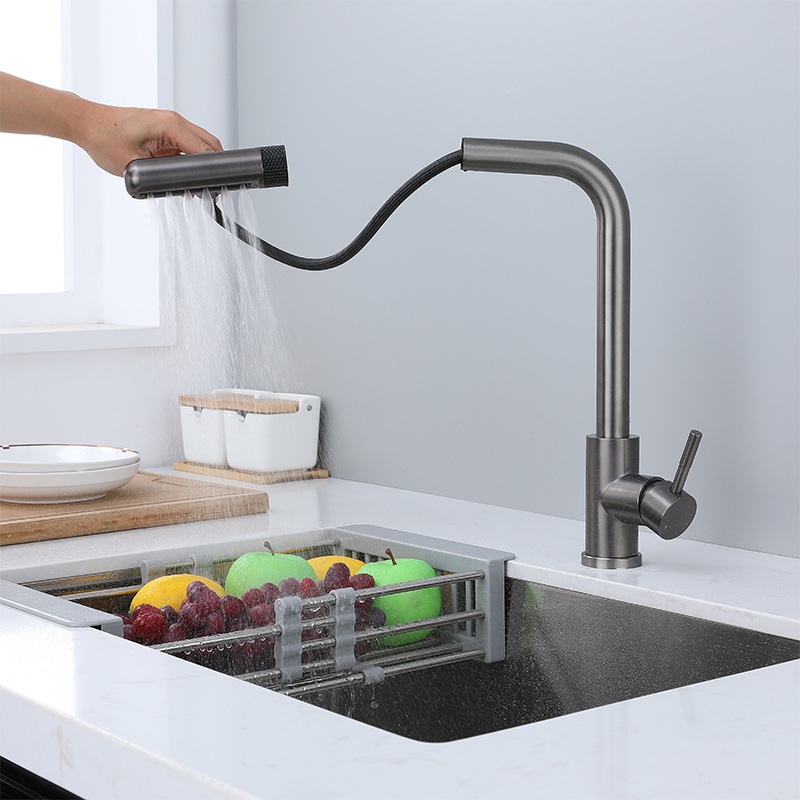 6 وضع رمادي صنابير المطبخ سحب  - مراجعة Commercial Kitchen Mixer Tap وسعره