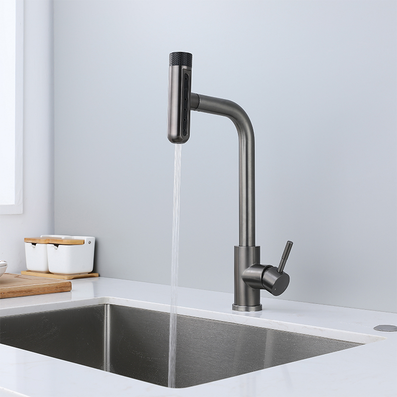 6 وضع رمادي صنابير المطبخ سحب  - مراجعة Commercial Kitchen Mixer Tap وسعره