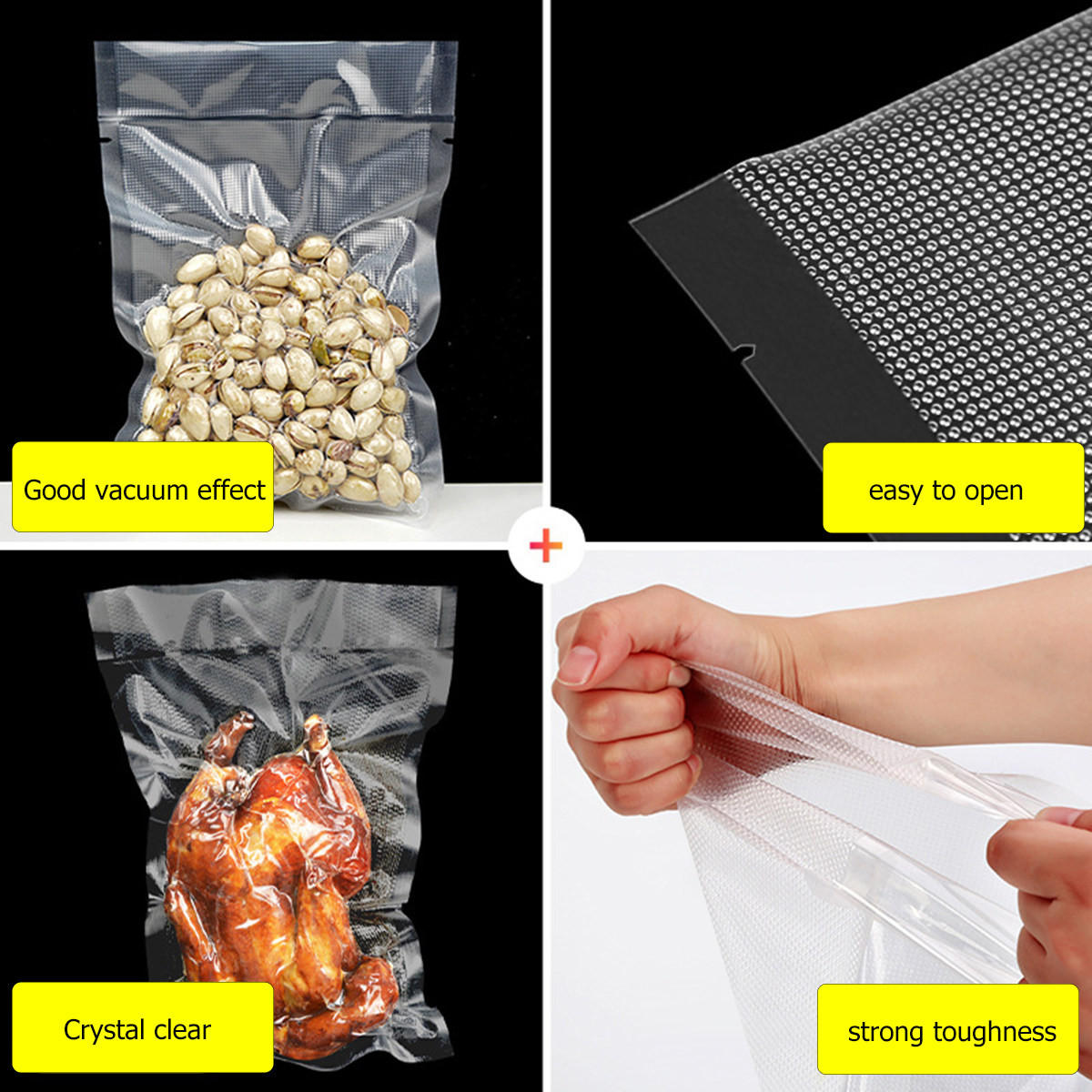 100 قطعة من أكياس التفريغ الشف - مراجعة Vacuum Sealer وسعره